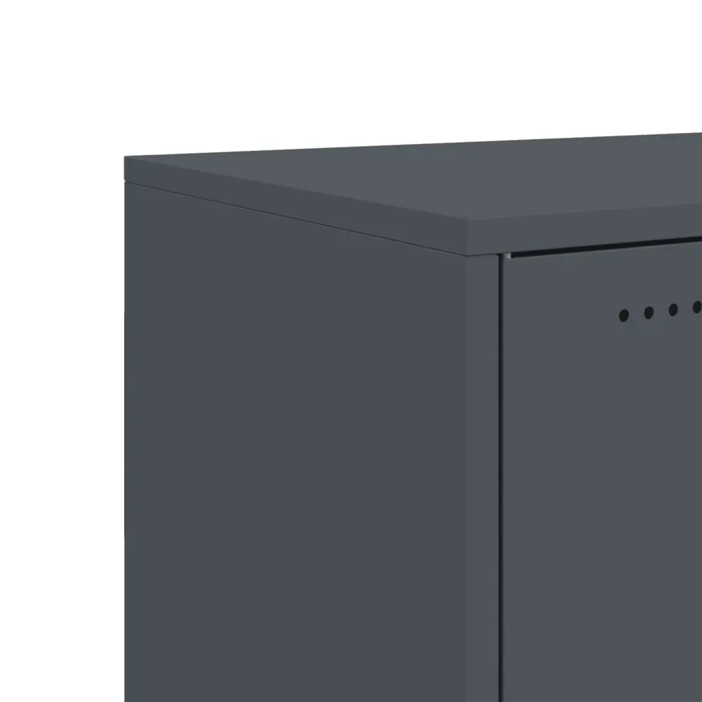 Sideboard Anthracite Storage Cabinet with Wheels Elegant Interior Furniture
