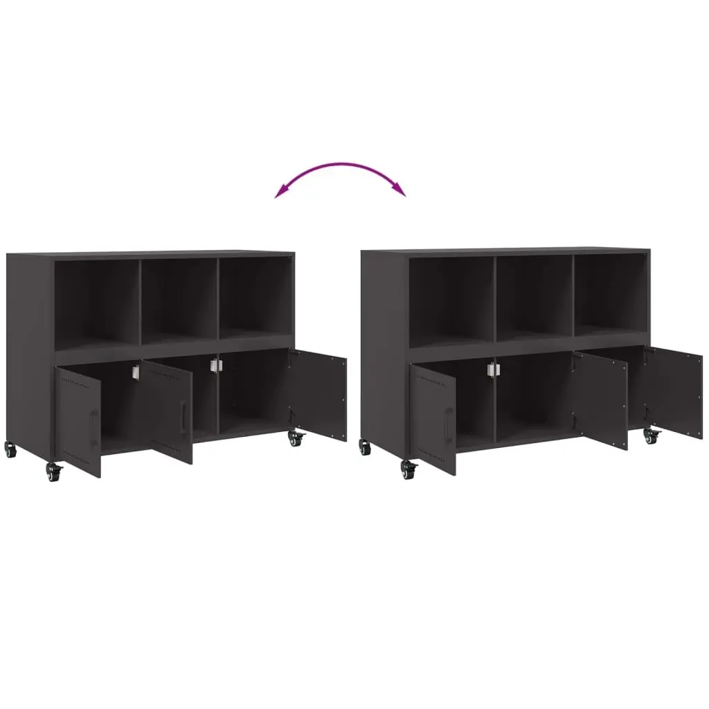 Black Sideboard with Ample Storage Space