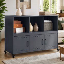 Warm and Reliable Anthracite Storage Sideboard