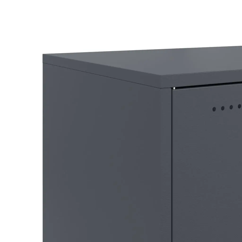 Sideboard Storage Cabinet with Wheels 100.5x39x72 cm Anthracite