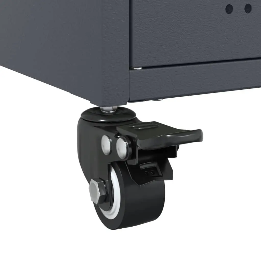 Sideboard Storage Cabinet with Wheels 100.5x39x72 cm Anthracite