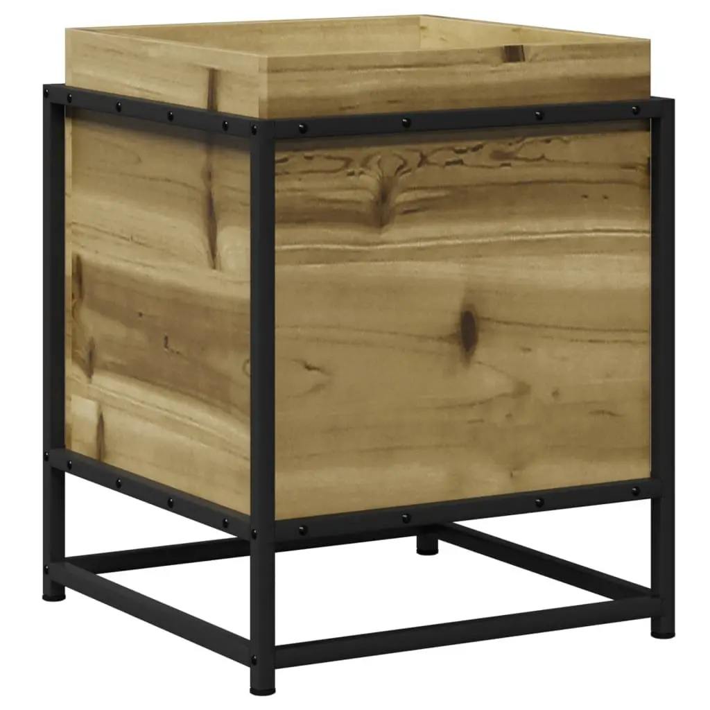 Garden Planter Box Outdoor Raised Bed 40x40x50cm Brown Impregnated Pine Wood
