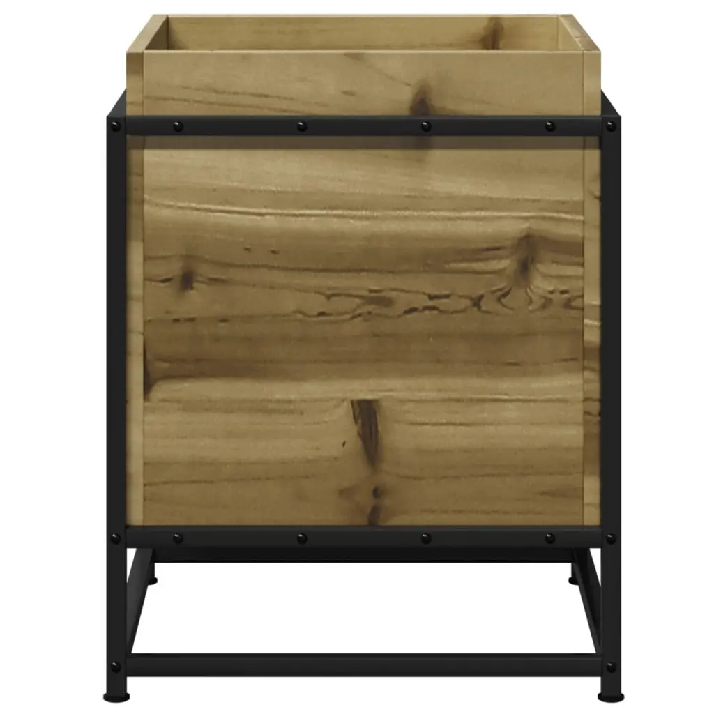 Garden Planter Box Outdoor Raised Bed 40x40x50cm Brown Impregnated Pine Wood
