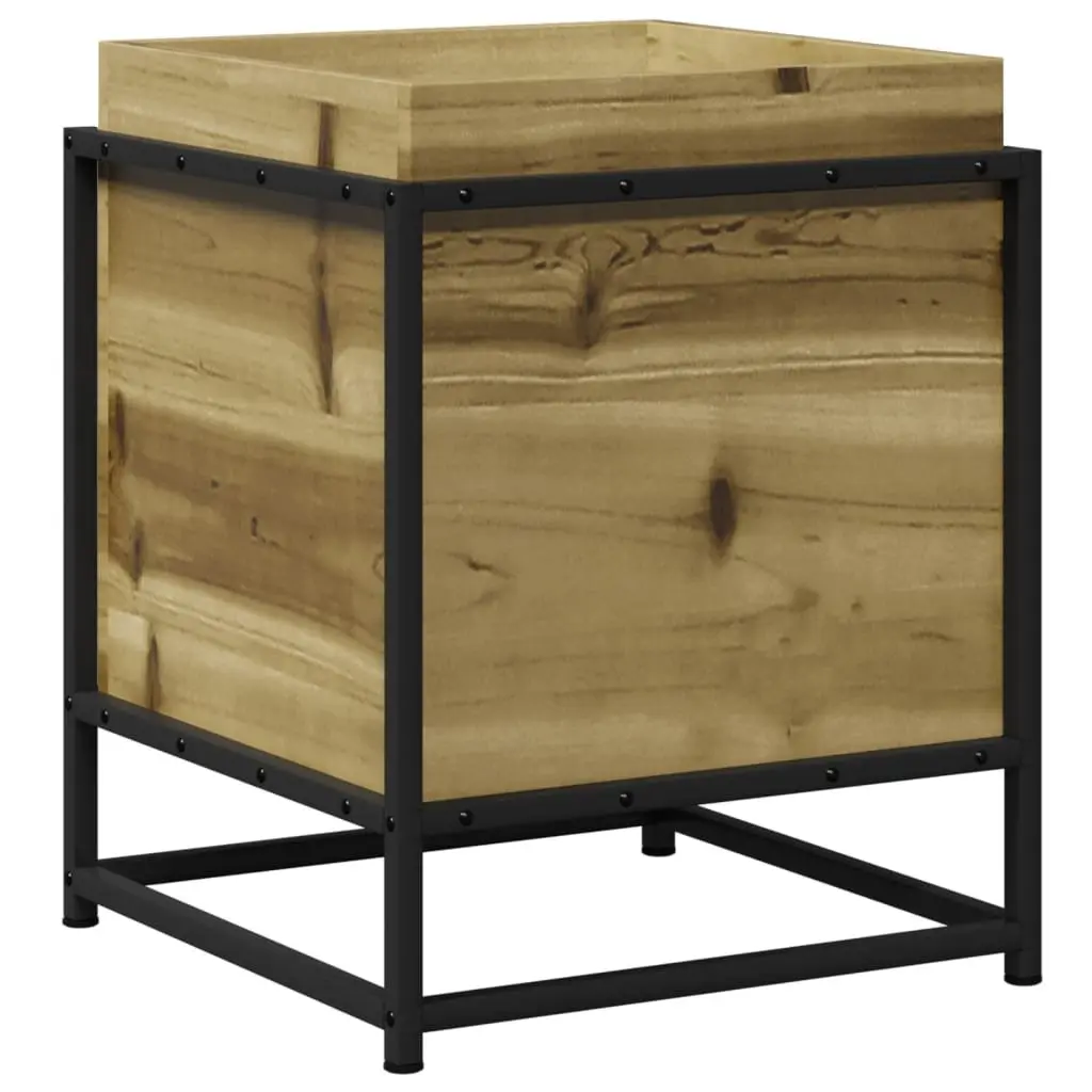 Garden Planter Box Outdoor Raised Bed 40x40x50cm Brown Impregnated Pine Wood