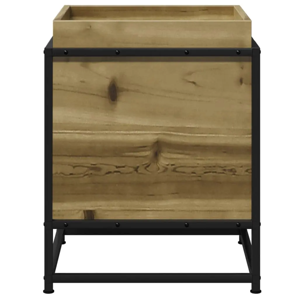Garden Planter Box Outdoor Raised Bed 40x40x50cm Brown Impregnated Pine Wood