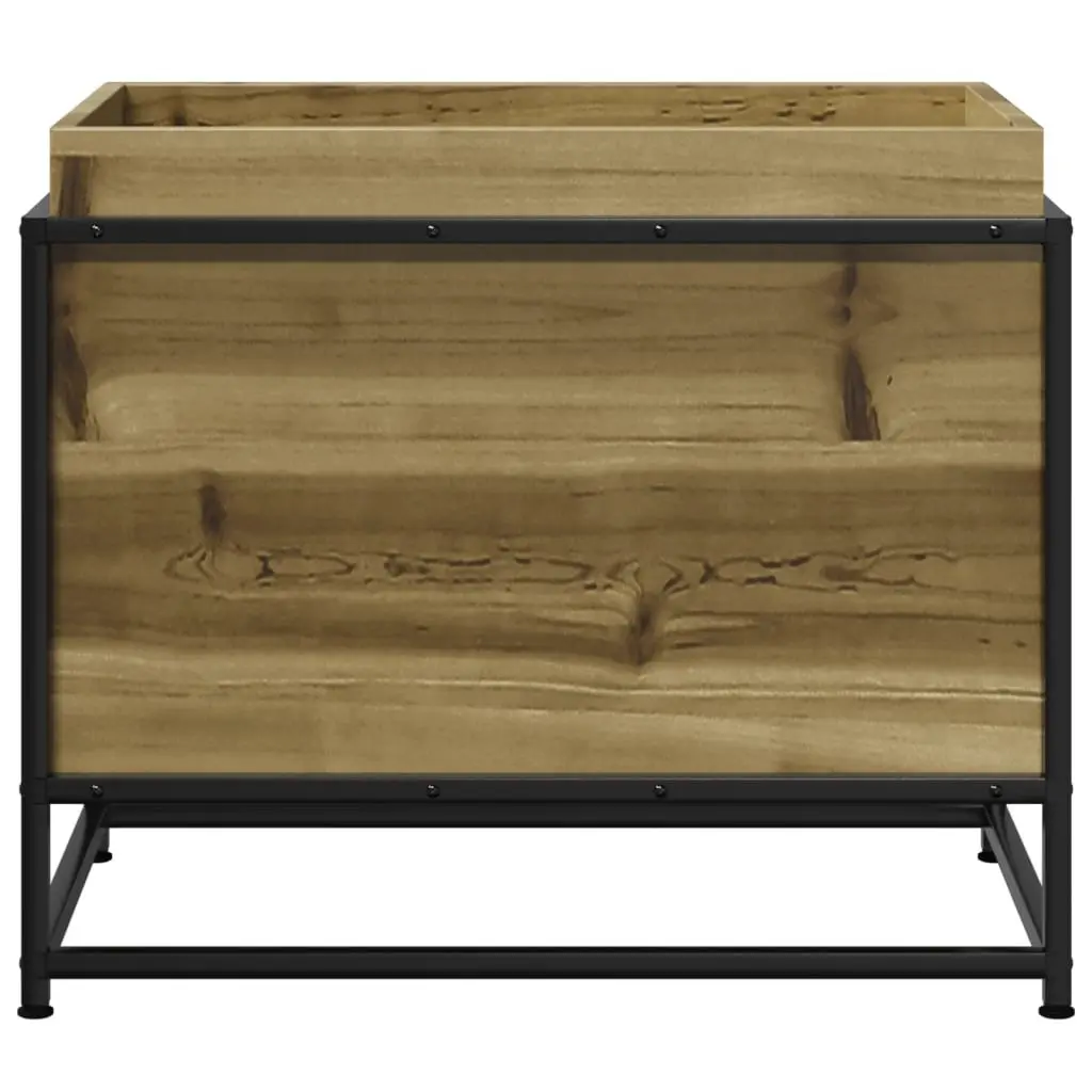 Garden Planter Box Outdoor Patio Flower Bed 60x40x50cm Brown Impregnated Pine Wood