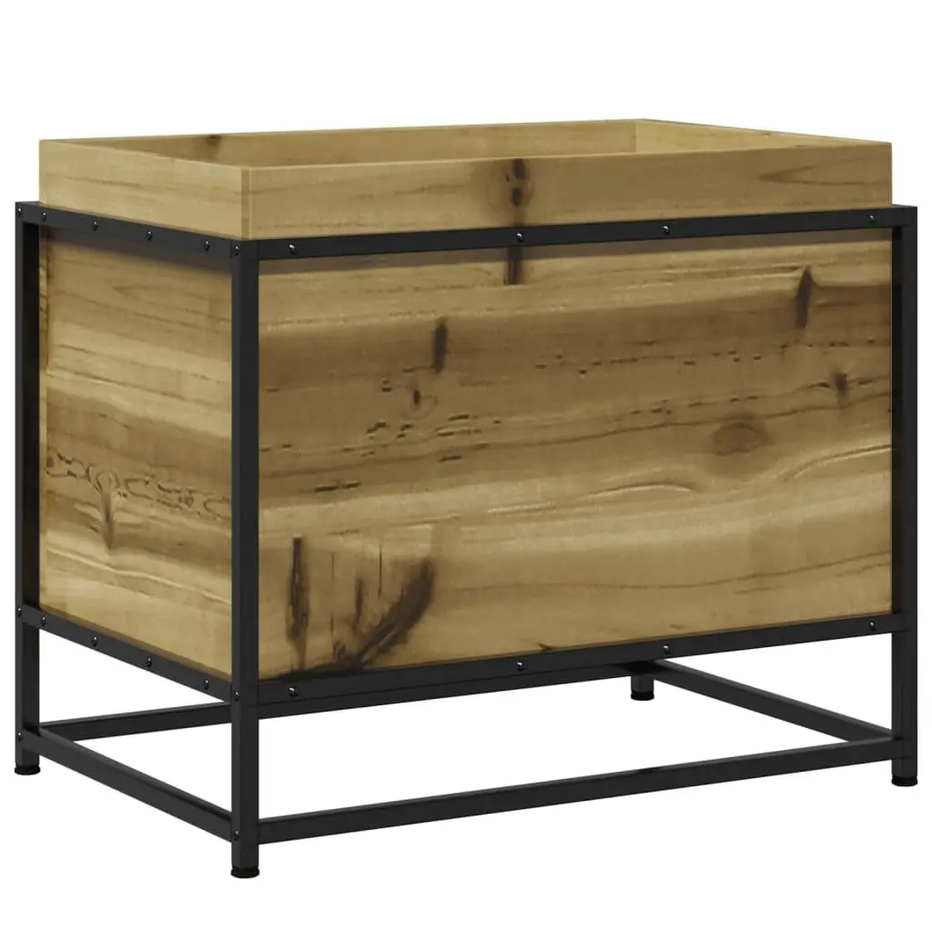 Garden Planter Box Outdoor Patio Flower Bed 60x40x50cm Brown Impregnated Pine Wood