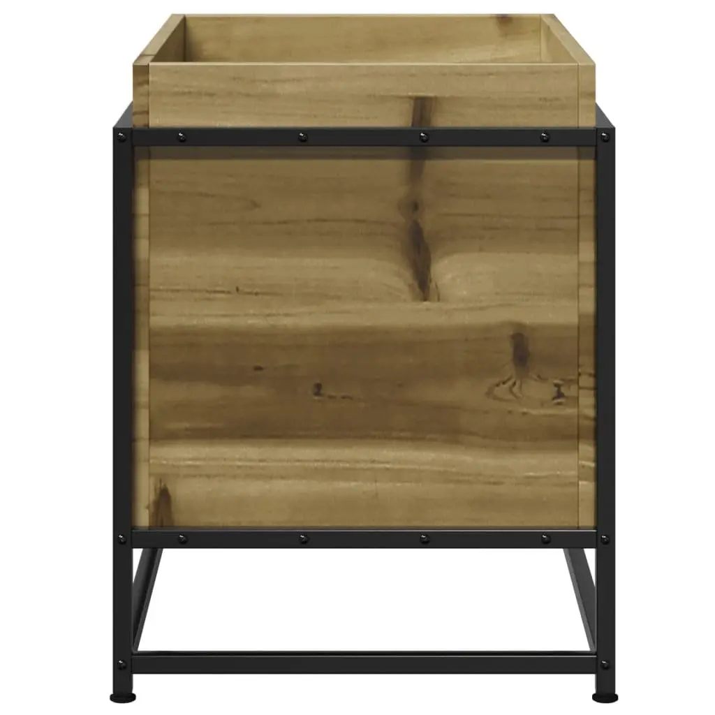 Garden Planter Box Outdoor Patio Flower Bed 60x40x50cm Brown Impregnated Pine Wood
