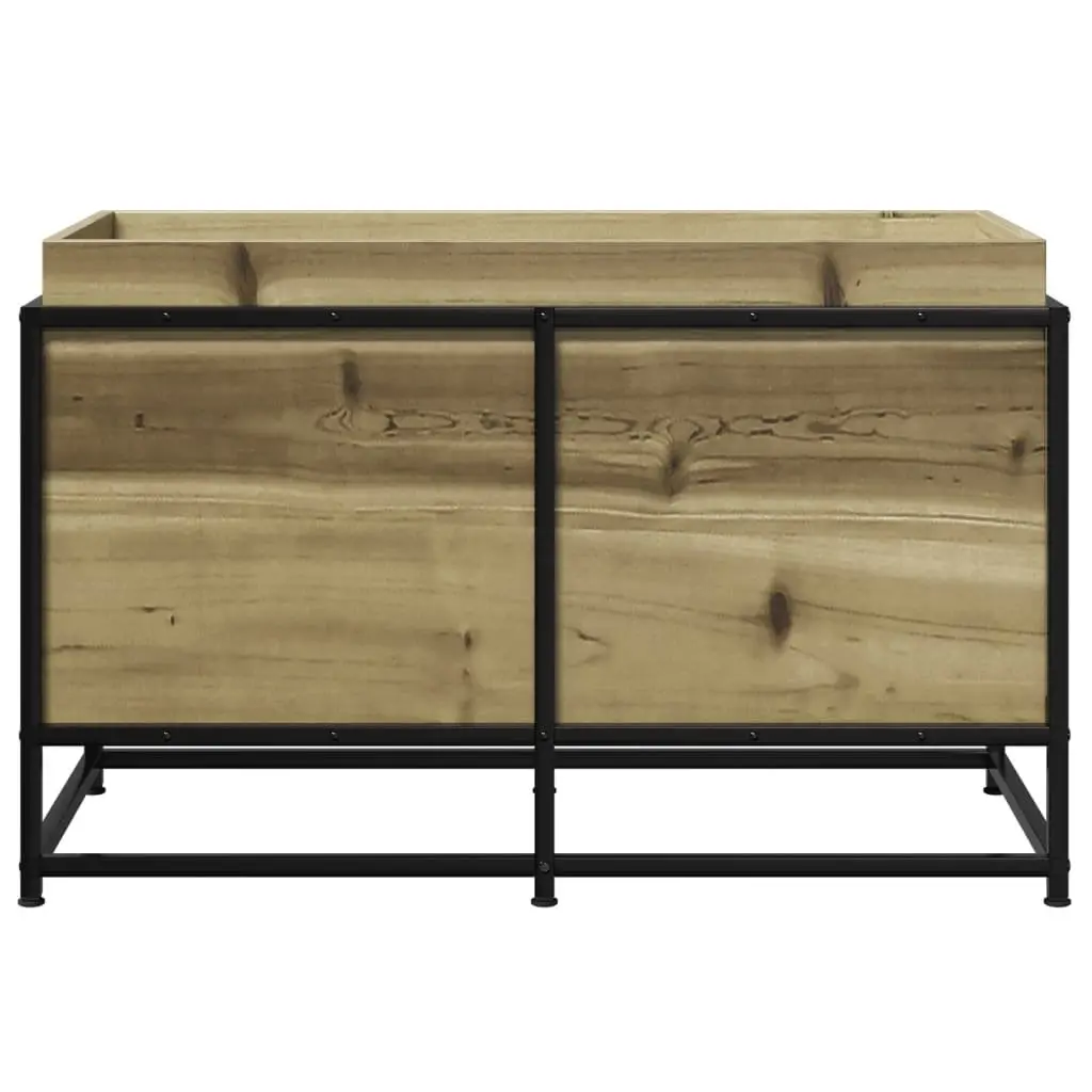 Garden Planter Box Outdoor Patio 80x40x50cm Brown Impregnated Pine Wood