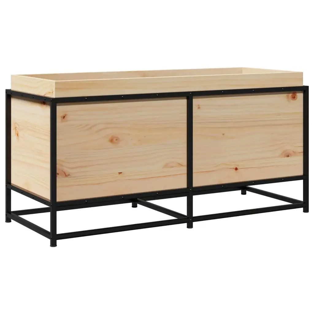 Garden Planter Box Solid Pine Wood Outdoor Patio Decoration 100 x 40 x 50 cm Brown