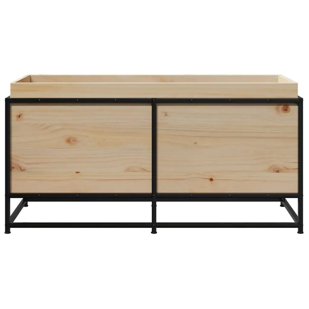Garden Planter Box Solid Pine Wood Outdoor Patio Decoration 100 x 40 x 50 cm Brown