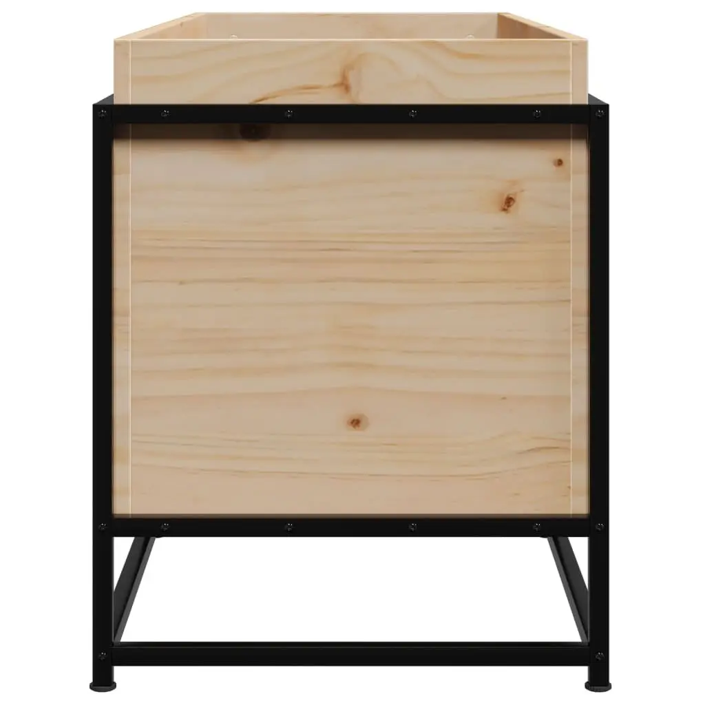 Garden Planter Box Solid Pine Wood Outdoor Patio Decoration 100 x 40 x 50 cm Brown