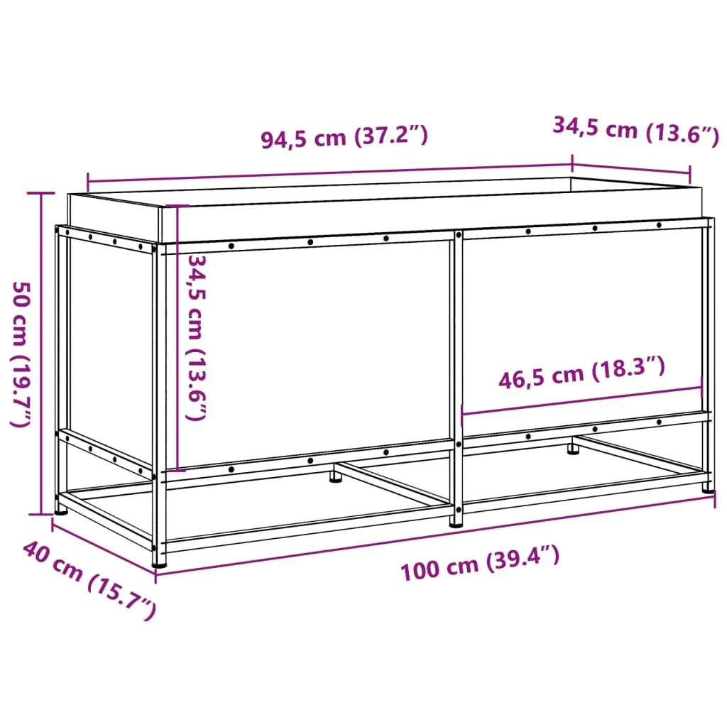 Garden Planter Box Solid Pine Wood Outdoor Patio Decoration 100 x 40 x 50 cm Brown