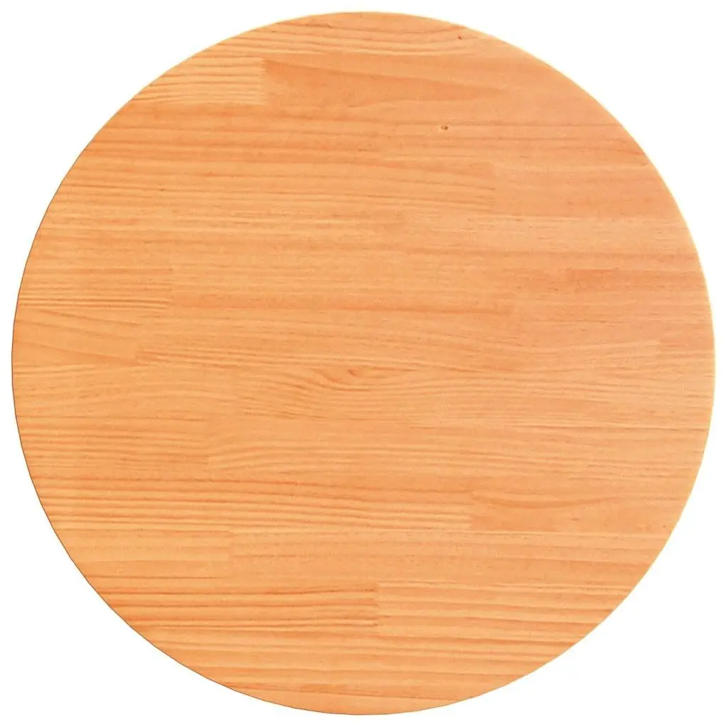 Round Table Top in Brown Solid Pine