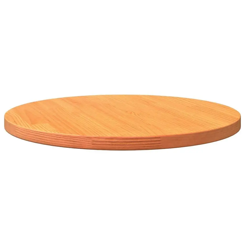 Round Table Top in Brown Solid Pine