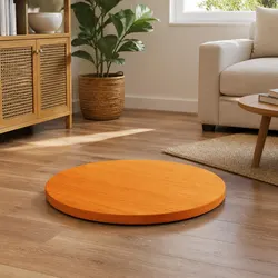 Reliable Round Wooden Table Top Brown Ø60cm