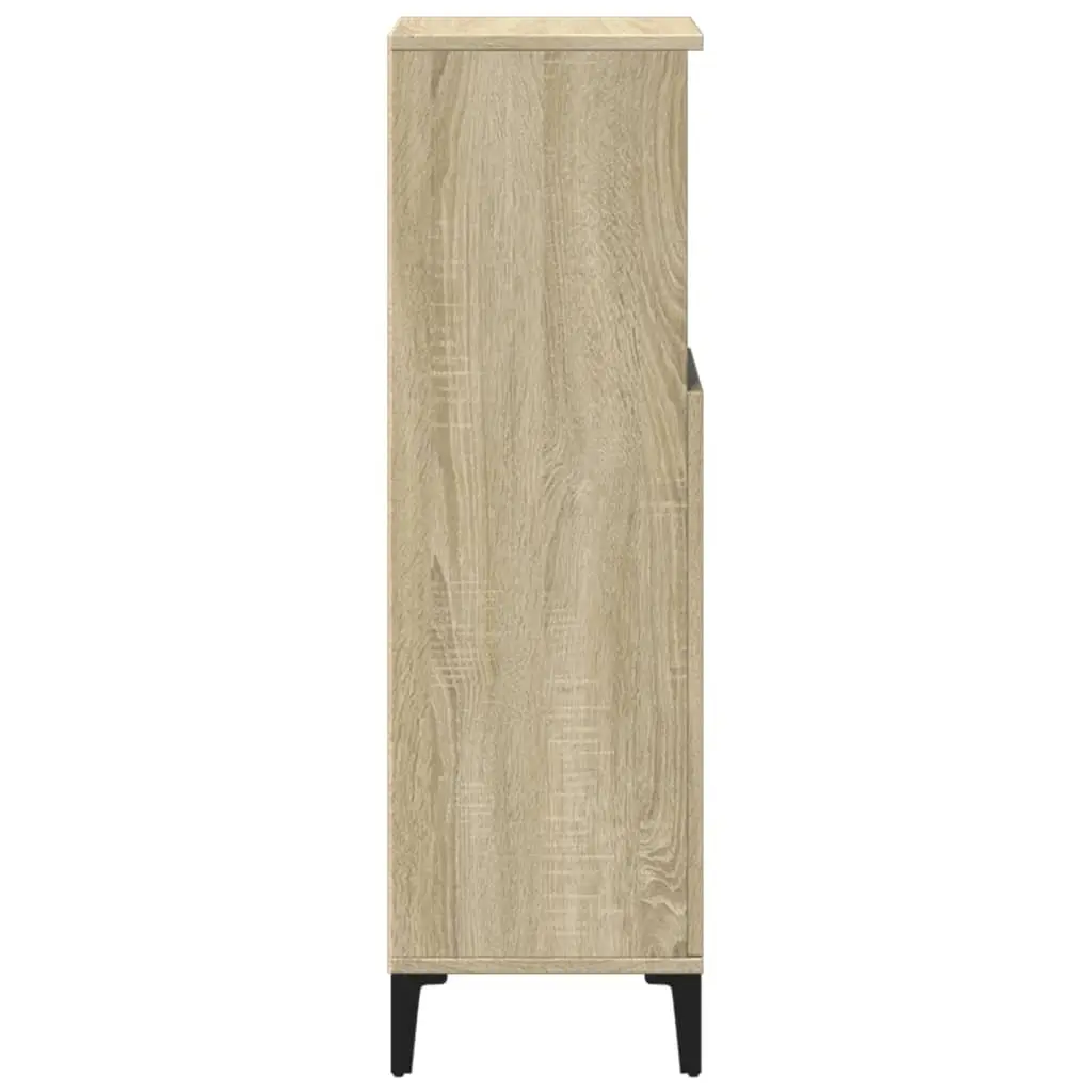 Bathroom Cabinet Storage 30x30x100cm Brown Engineered Wood