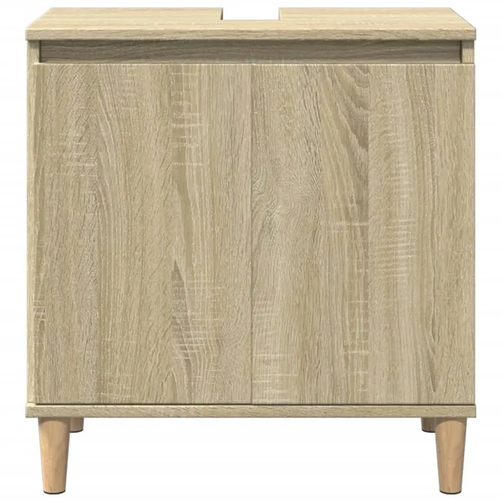Bathroom Vanity Sink Cabinet Storage Unit 58x33x60 cm Brown