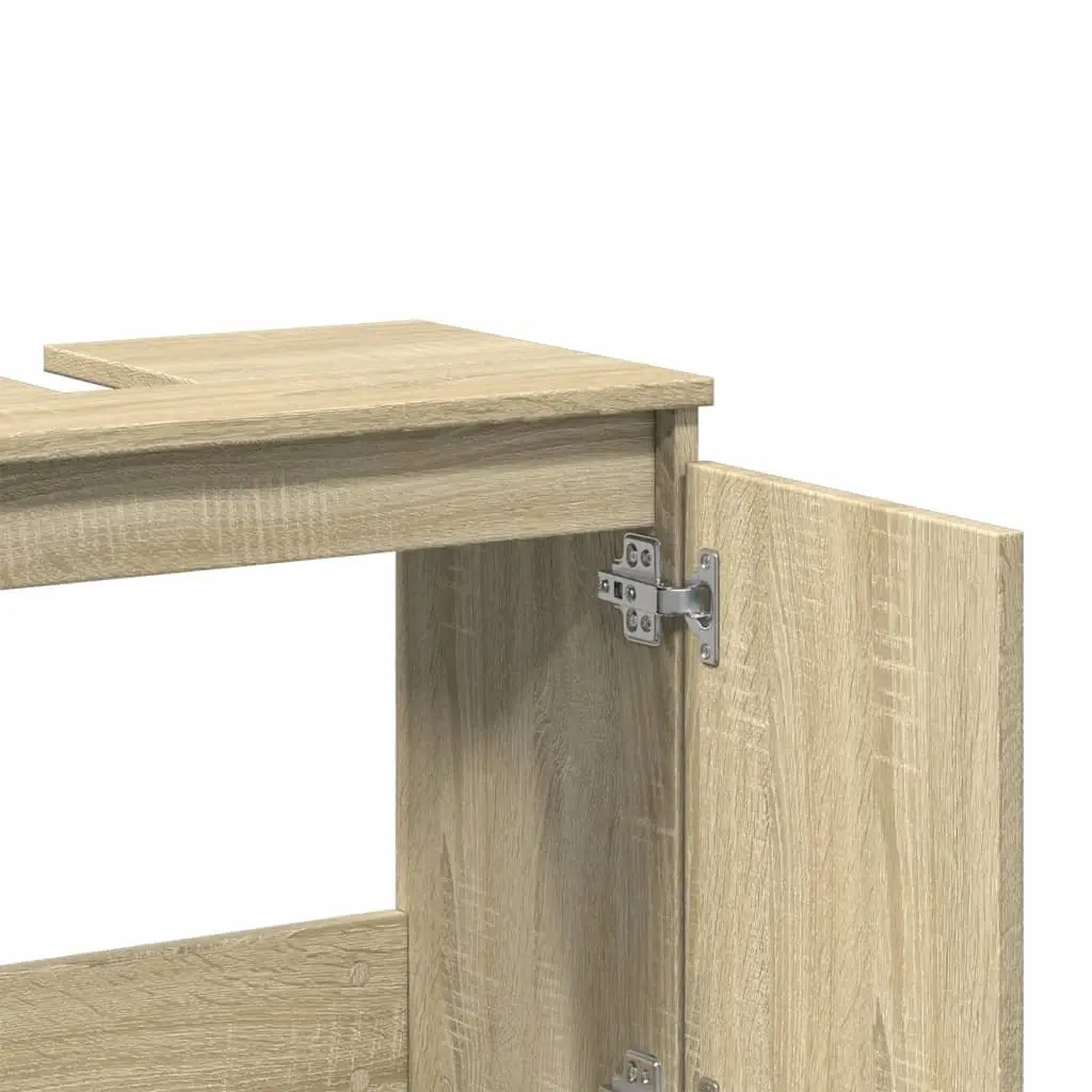 Bathroom Vanity Sink Cabinet Storage Unit 58x33x60 cm Brown
