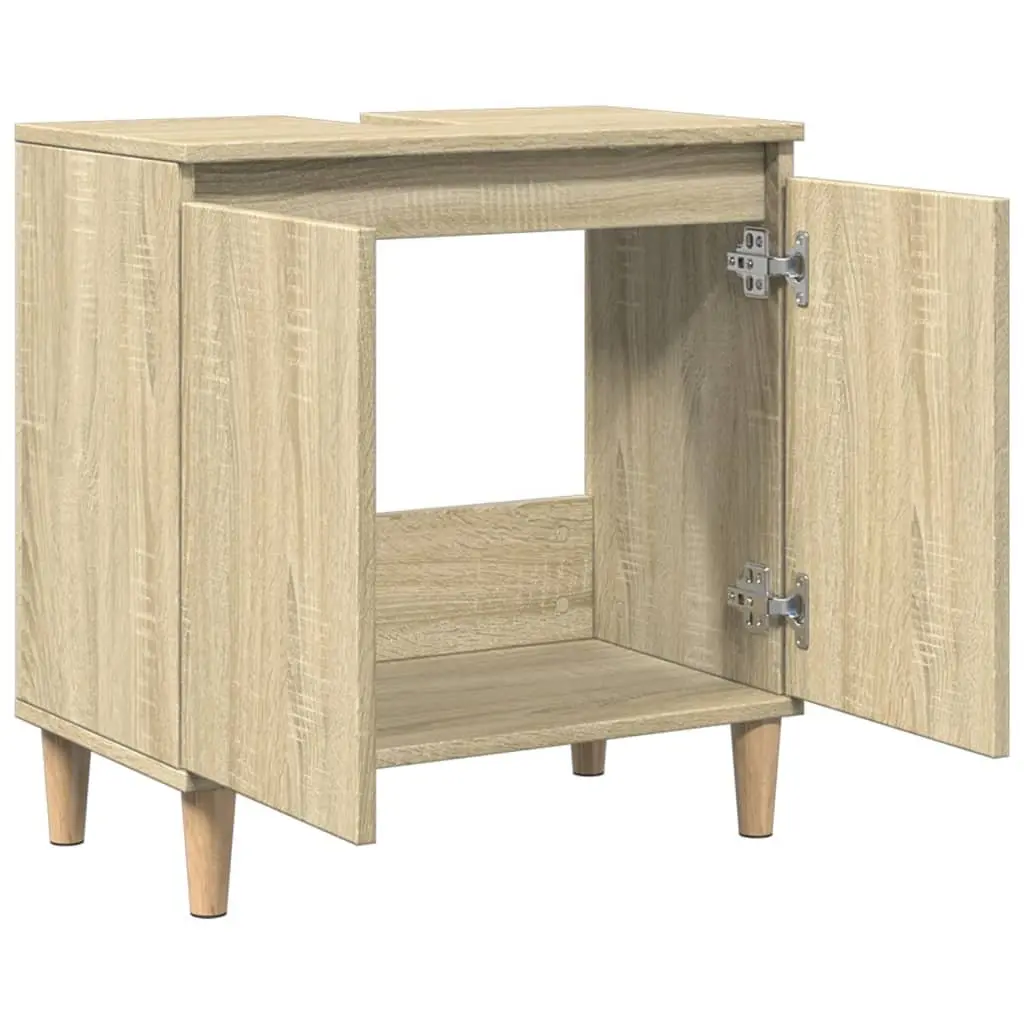 Bathroom Vanity Sink Cabinet Storage Unit 58x33x60 cm Brown