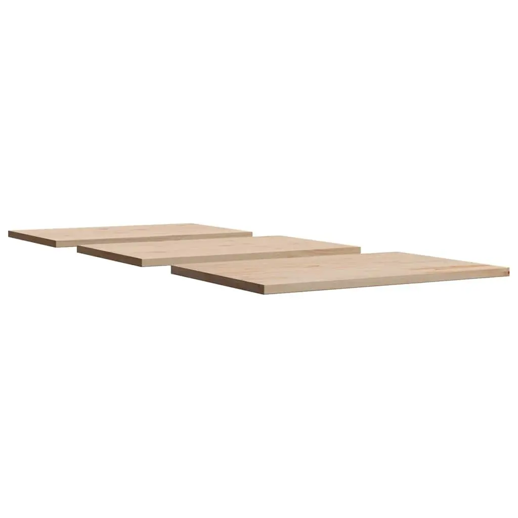 Wooden Table Tops Rectangular Pine 80x47x1.7 cm Brown 3 Piece