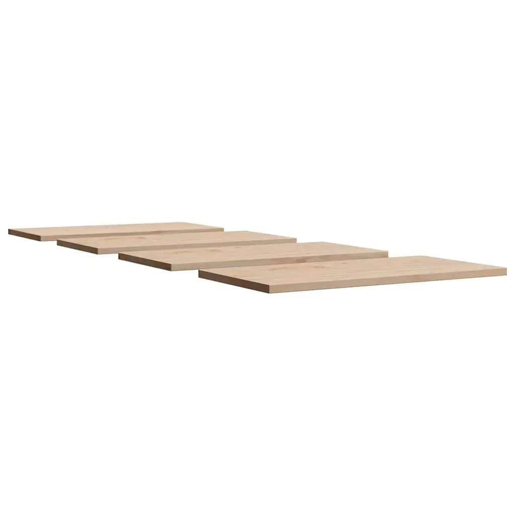 Rectangular Wooden Table Tops 4 pcs, Solid Pine Brown