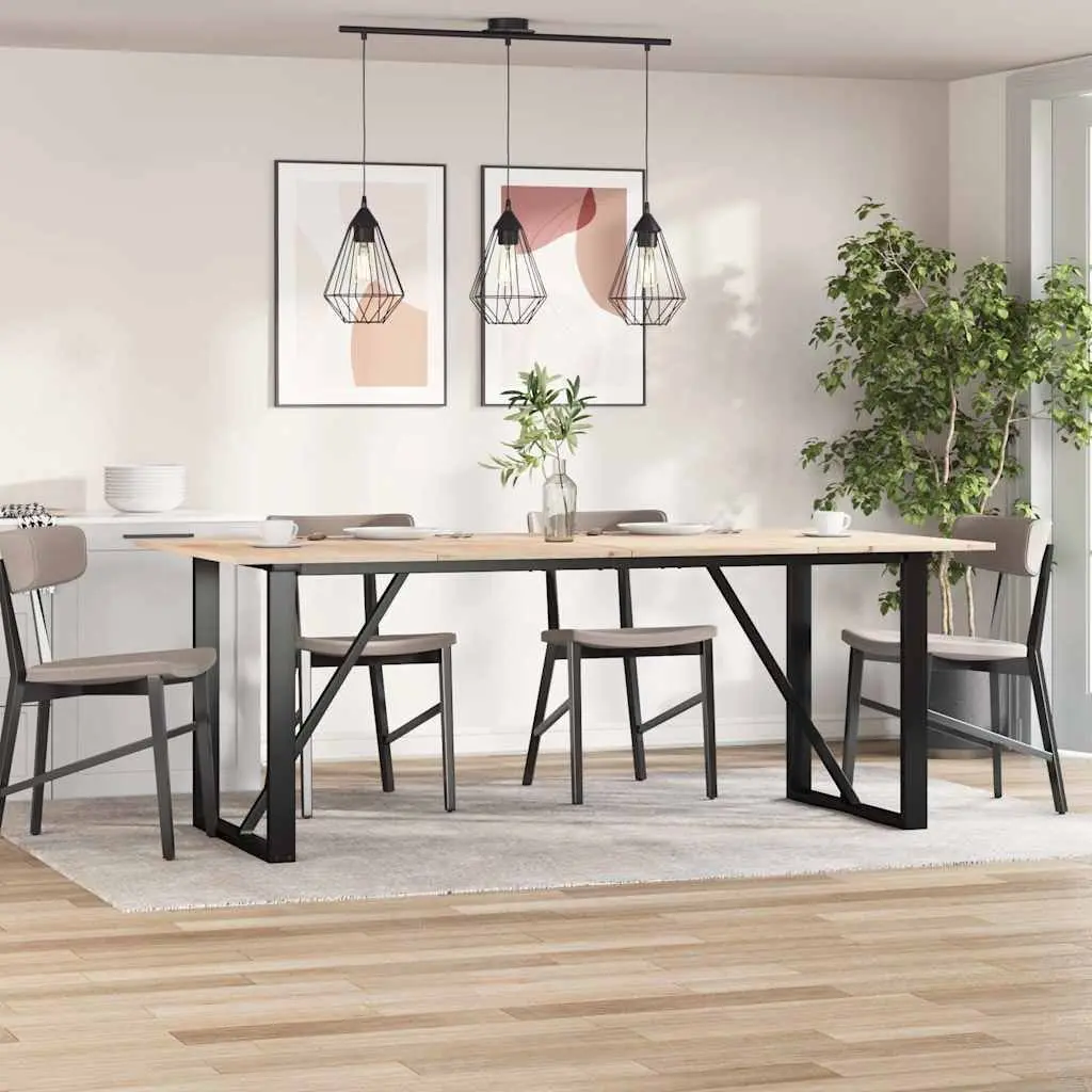 Rectangular Wooden Table Tops 100x50cm Brown Solid Pine Wood 4 Piece Set