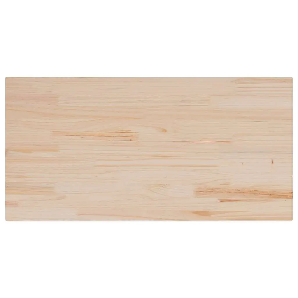 Rectangular Wooden Table Tops 100x50cm Brown Solid Pine Wood 4 Piece Set