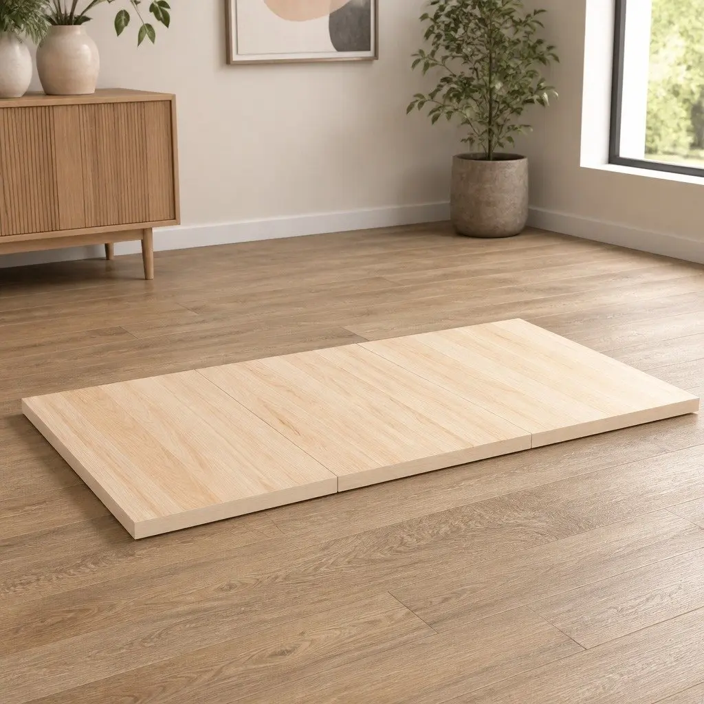 Wooden Table Top 80x47cm Rectangular Solid Pine Wood Brown Pack of 3