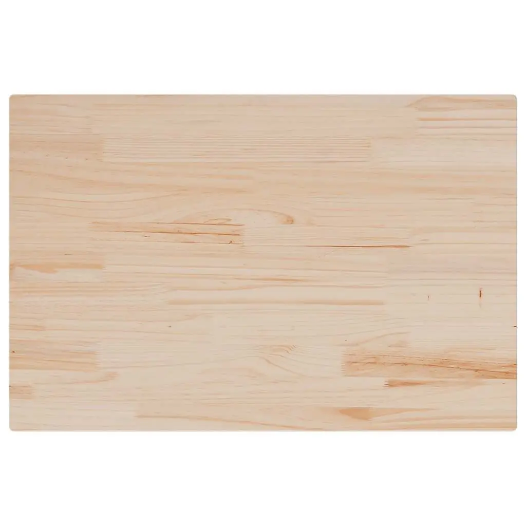 Rectangular Wooden Table Tops Replacement 80x53cm Solid Pine Wood Brown 3 Piece