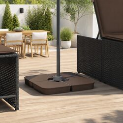 Reliable 4-Piece Parasol Base Set for Umbrella Stability