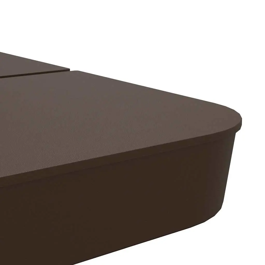 Parasol Base Set 4 Piece Outdoor Umbrella Foundation 100kg Brown