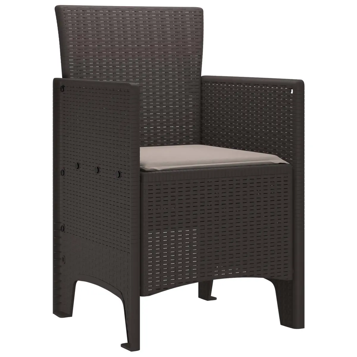 Outdoor Chairs 2 Piece Set Brown Garden Seating Modern Patio Furniture