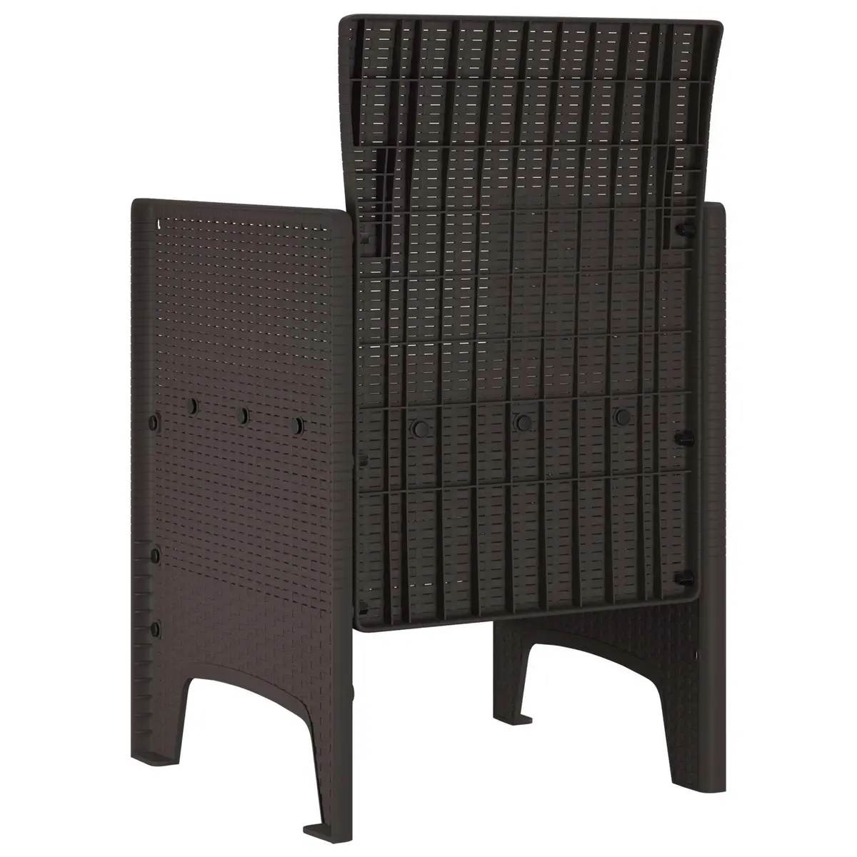 Outdoor Chairs 2 Piece Set Brown Garden Seating Modern Patio Furniture