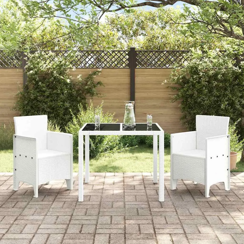 Garden Chair 2 pcs White Outdoor Seating Modern Design Patio Furniture