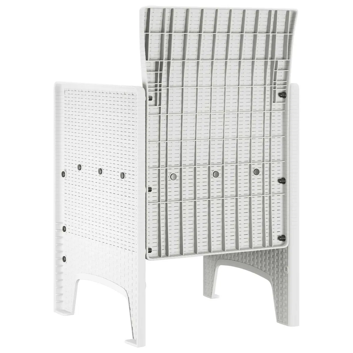 Garden Chair 2 pcs White Outdoor Seating Polypropylene Modern Design Patio