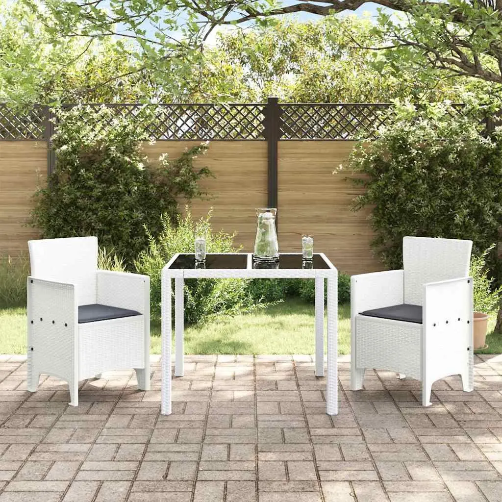 2 White Garden Chairs for Outdoors