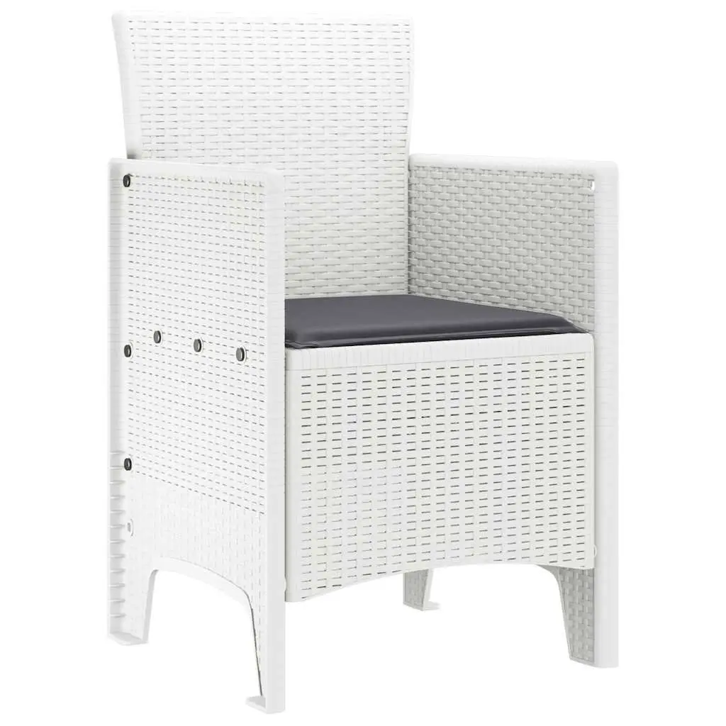 2 White Garden Chairs for Outdoors