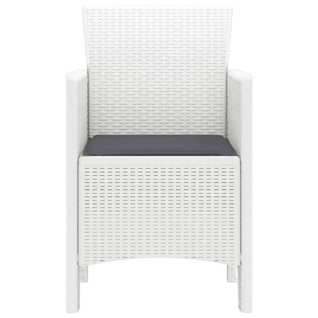 2 White Garden Chairs for Outdoors