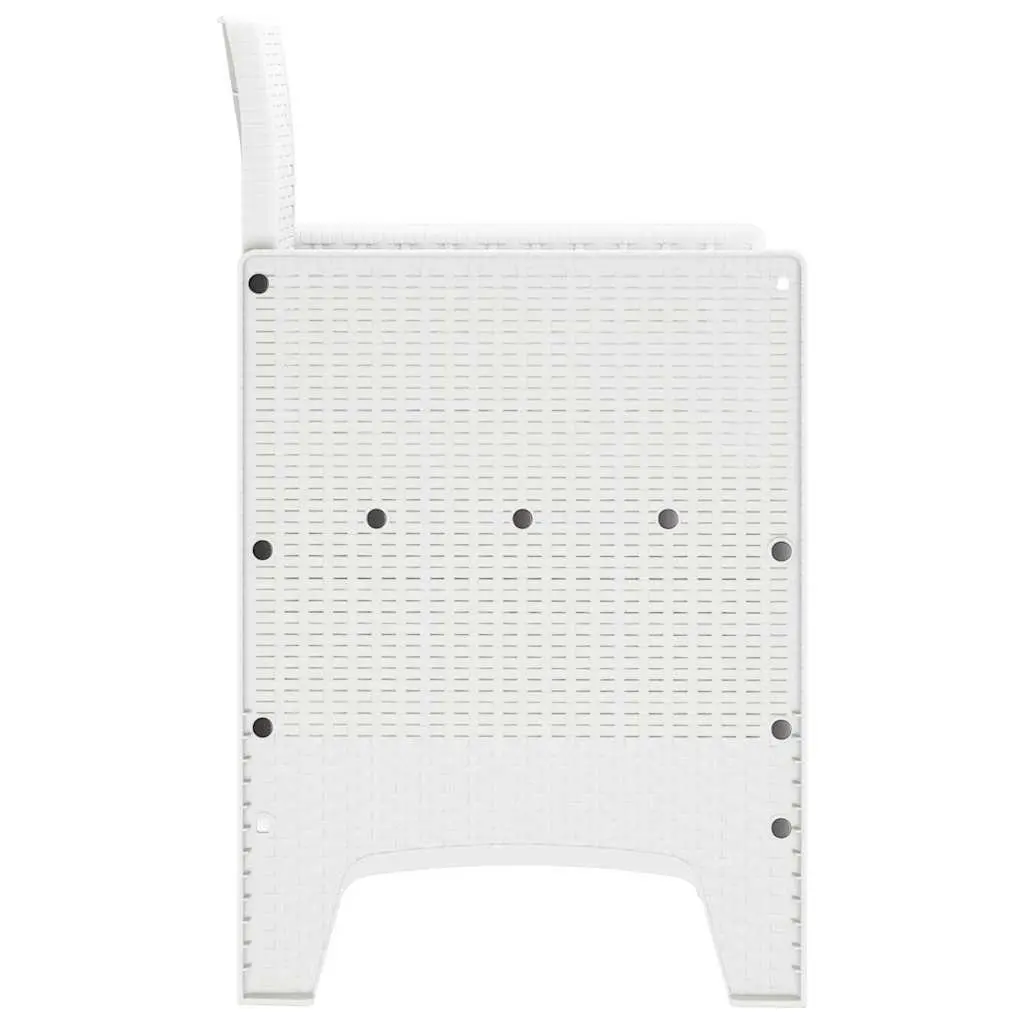 Outdoor Garden Chair 2 pcs White Modern Seating Patio Furniture 53x49x85cm