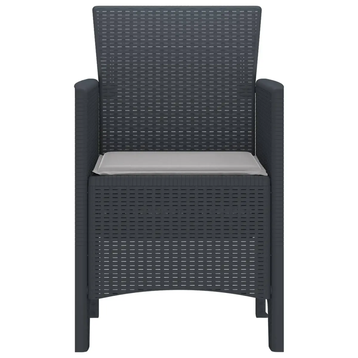 Garden Chair Set 4 Pieces Outdoor Seating Anthracite Modern Patio Furniture