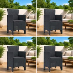 Affordable 4-Piece Garden Chair Set for Outdoors