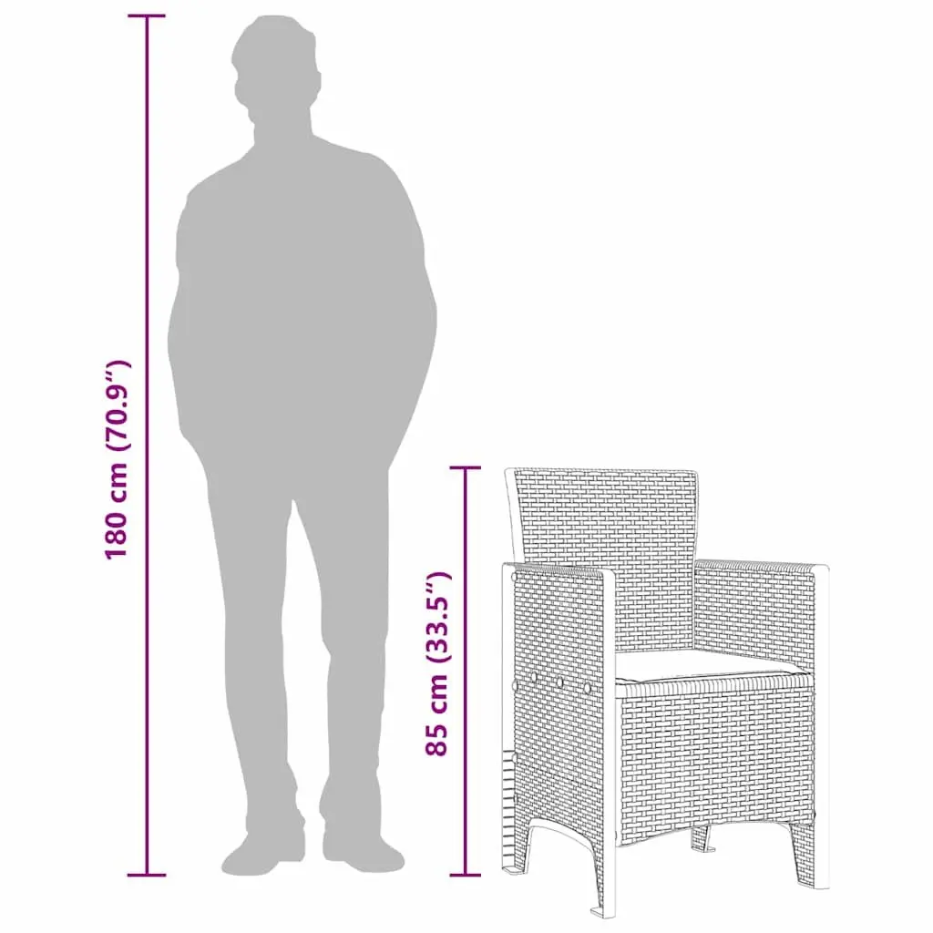 Outdoor Garden Chair 4 Pieces White Modern Seating Patio Furniture Set