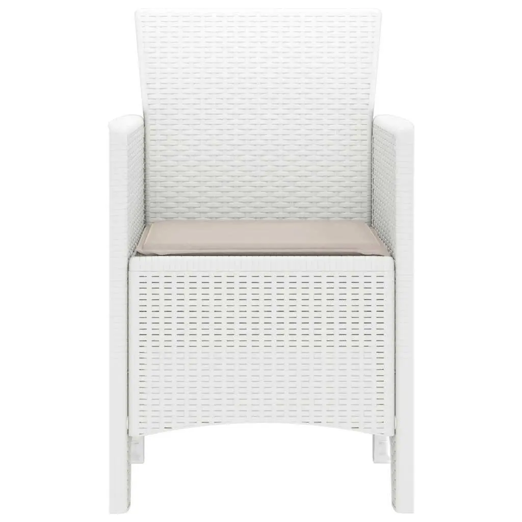Outdoor Garden Chair 4 Pieces White Modern Seating Patio Furniture Set