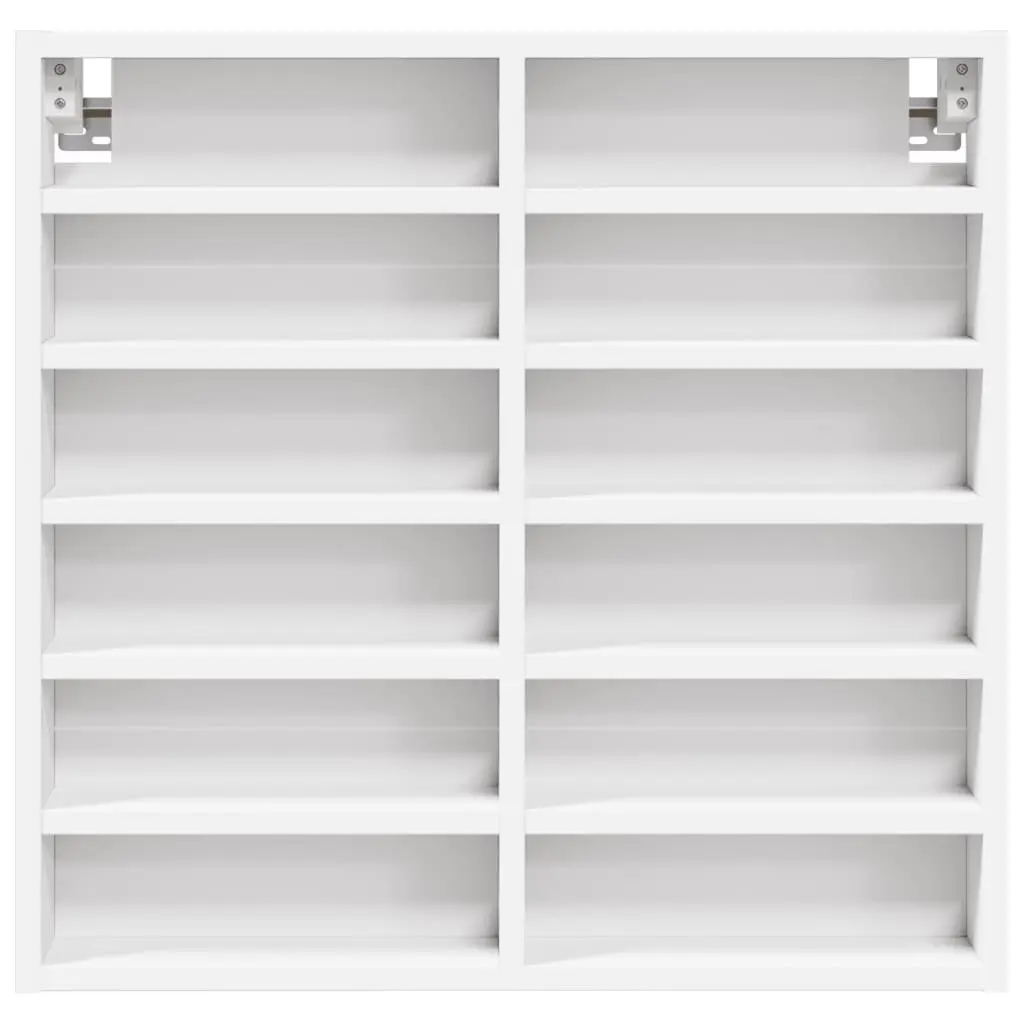 White Floating Vitrine Cabinet Wall Shelf Display Storage 60x8.5x58 cm