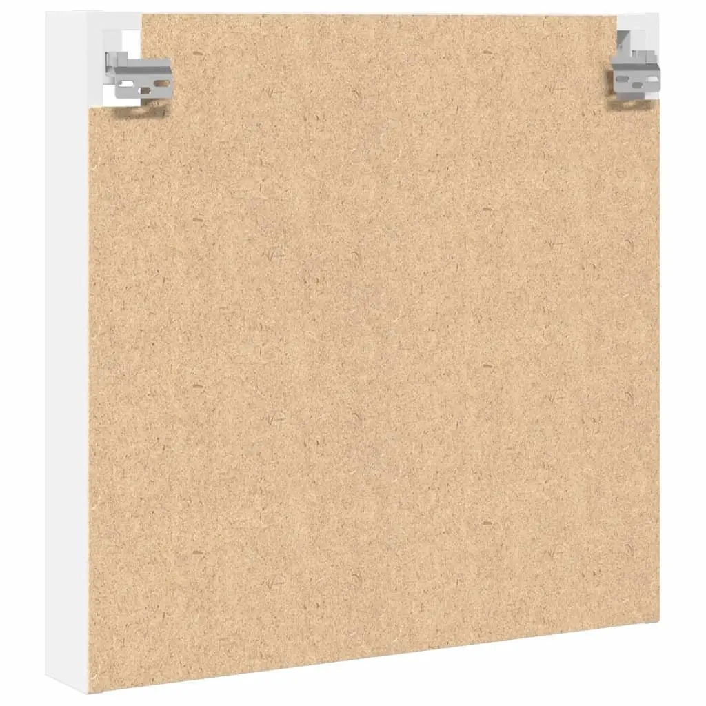 White Floating Vitrine Cabinet Wall Shelf Display Storage 60x8.5x58 cm