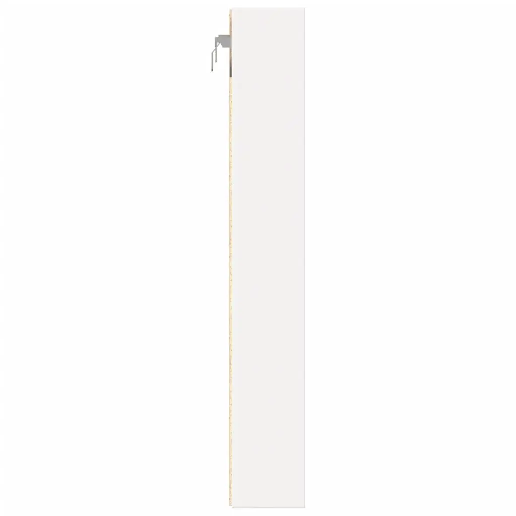 White Floating Vitrine Cabinet Wall Shelf Display Storage 60x8.5x58 cm