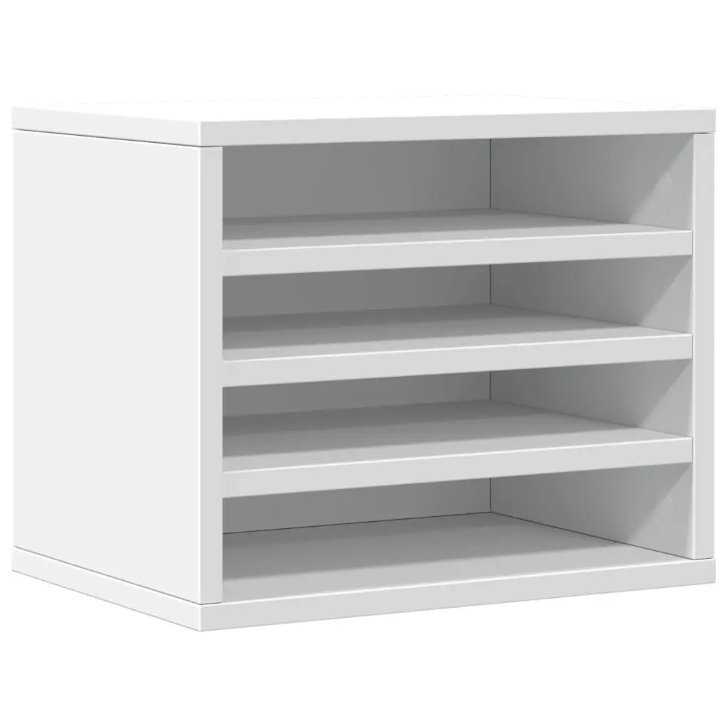 Desk Organiser White Office Storage Filing Accessories Container Compartments