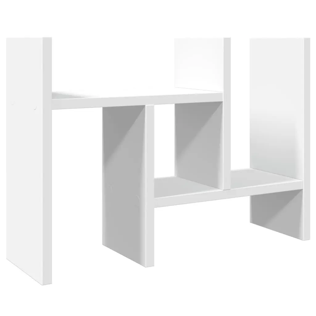 Desk Organiser White 34.5x15.5x35.5 cm Engineered Wood Storage Shelf Filing