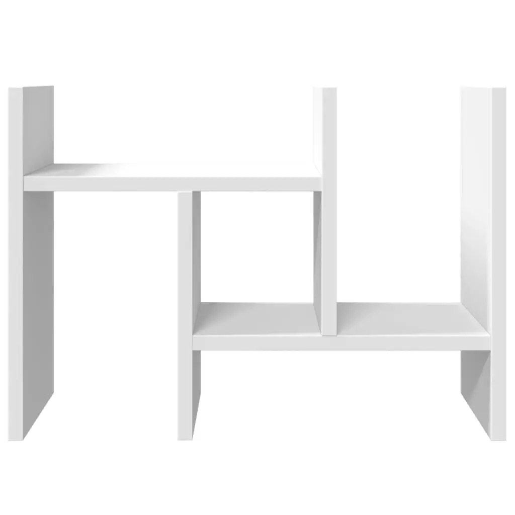 Desk Organiser White 34.5x15.5x35.5 cm Engineered Wood Storage Shelf Filing